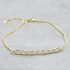 Gold bracelet chain bar