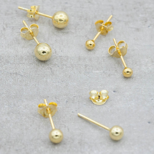 Guldörhängen kulor 4mm