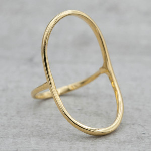 Gold ring big oval