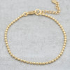 Gold bracelet ball chain thin