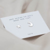 Silver earrings star/moon