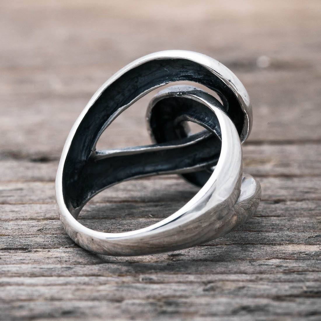 Silverring stor knut