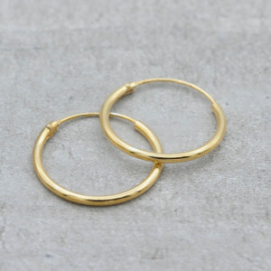 Gold earrings creole 16-18 mm