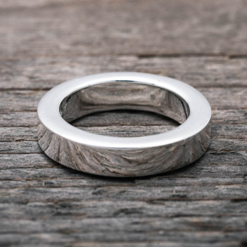 Silverring grov kantig