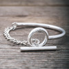 Silver bracelet t-bar