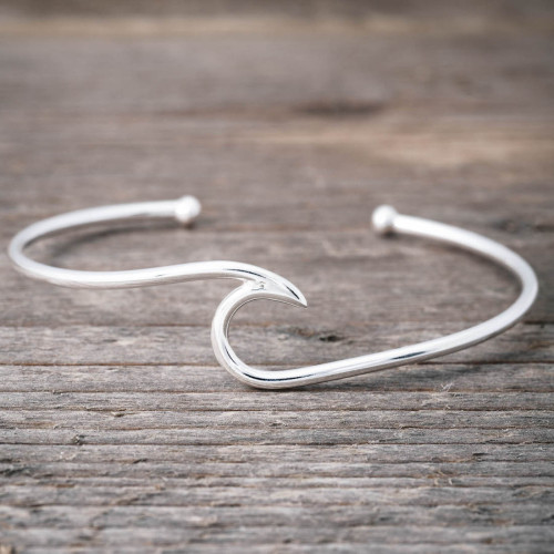 stelt silverarmband våg