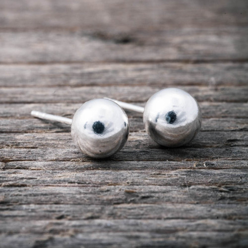 Silverörhängen kulor 8mm