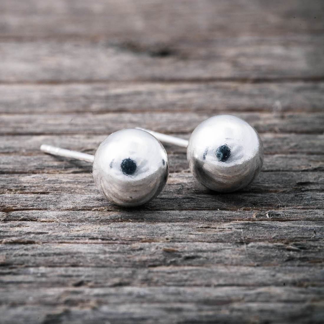 Silver 8mm Filigree Ball Studs | Angus & Coote