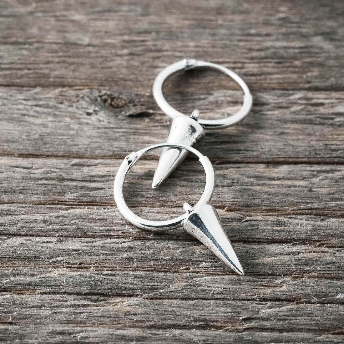 Silver hoops spike