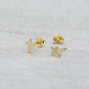 Gold earrings kross