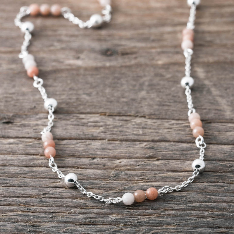 Silverhalsband Strenght & Happiness