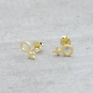 Gold earrings female