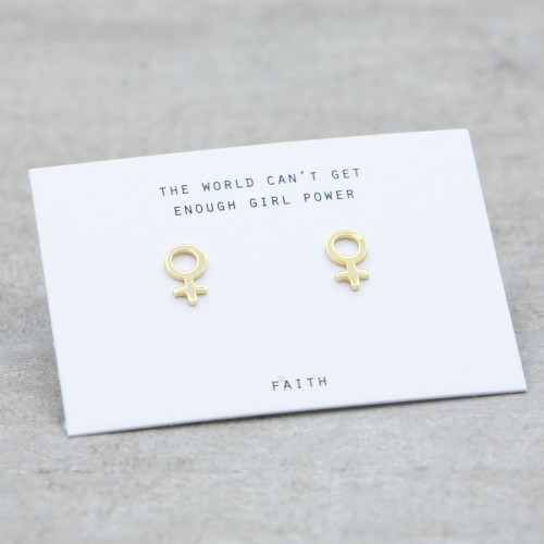 Gold earrings female