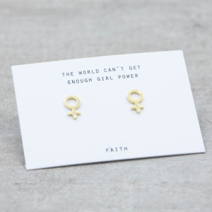 Gold earrings female