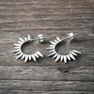 Silver hoops spikes