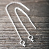 Silver earrings small female sign in chain