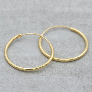 Gold earrings creole 16-18 mm
