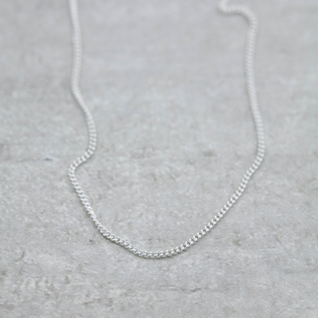 Silver necklace thin