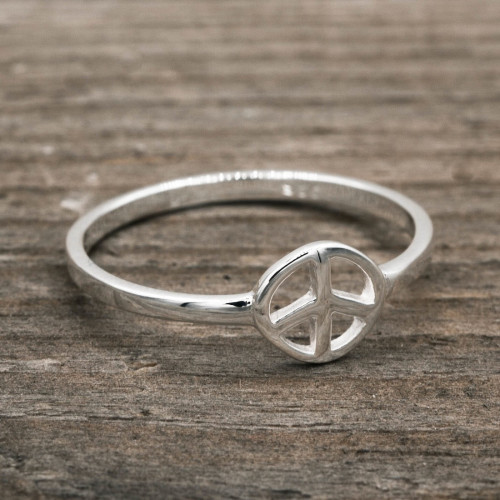 Silver ring peace