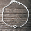 Silver bracelet mini heart