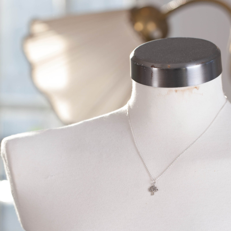 Silverhalsband Livets träd
