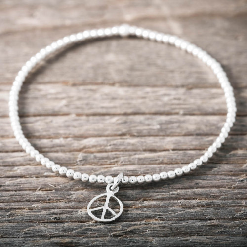 Silverarmband litet peace