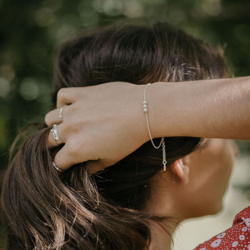 Silverarmband tre kulor