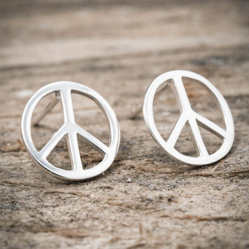 Silverörhängen stor Peace