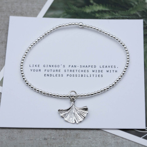 Silverarmband Ginkgoblad