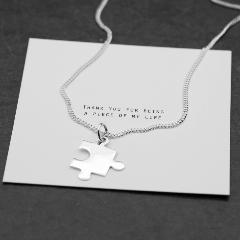 Silverhalsband -unisex pusselbit