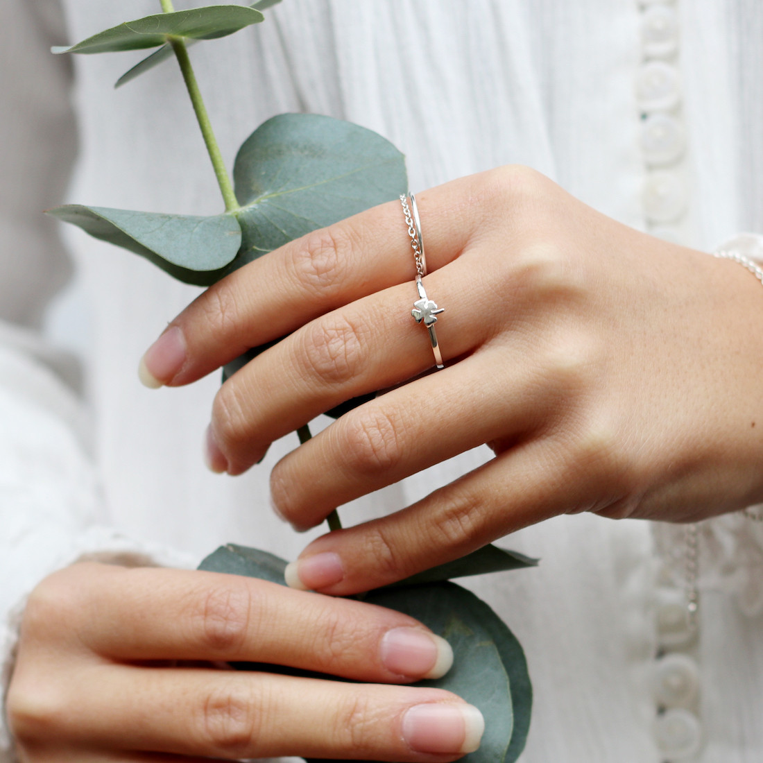 Silver ring super thin