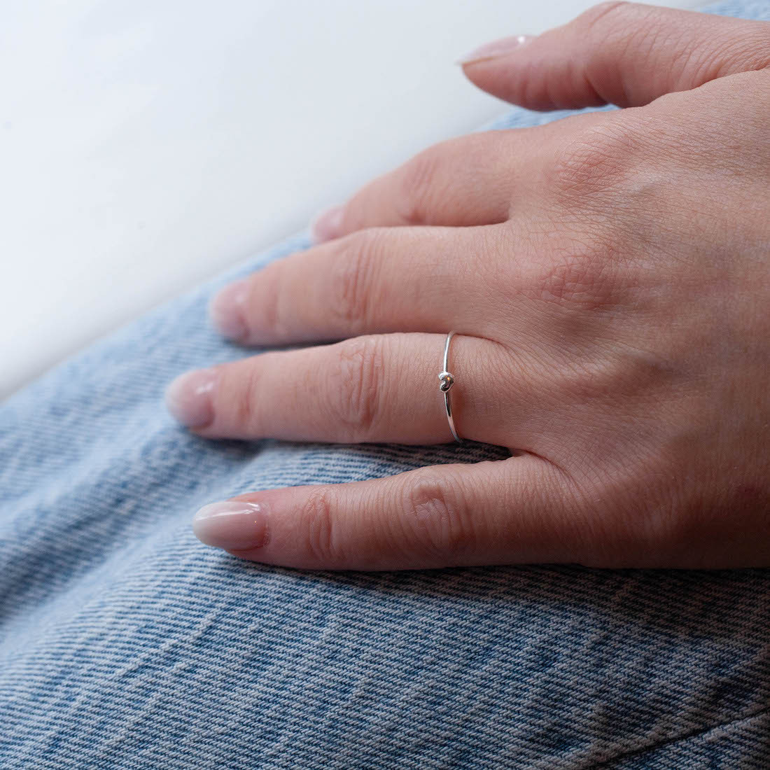 Silverring litet bulligt hjärta