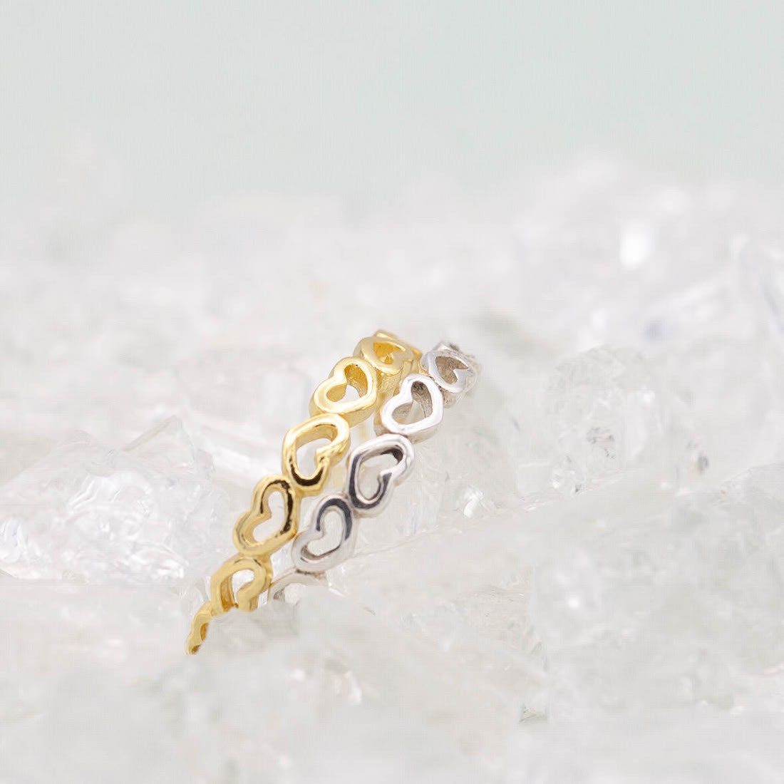 Gold ring hearts