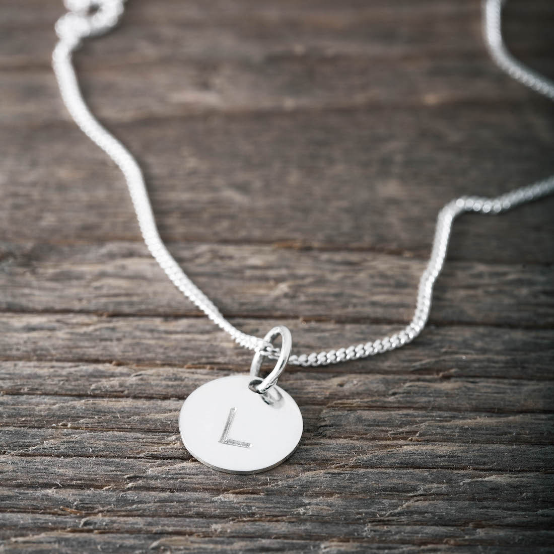 Silverhalsband - unisex rund tag