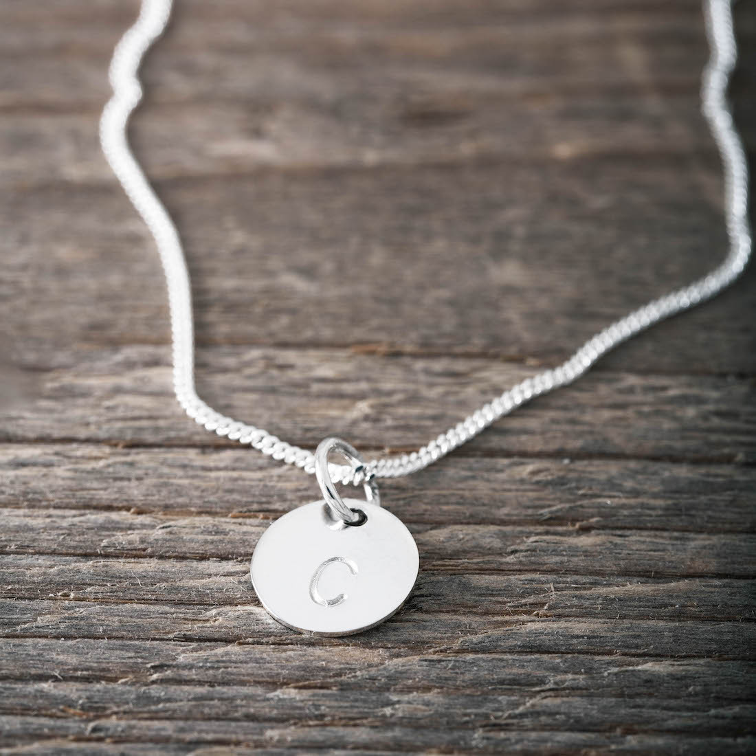 Silverhalsband - unisex rund tag