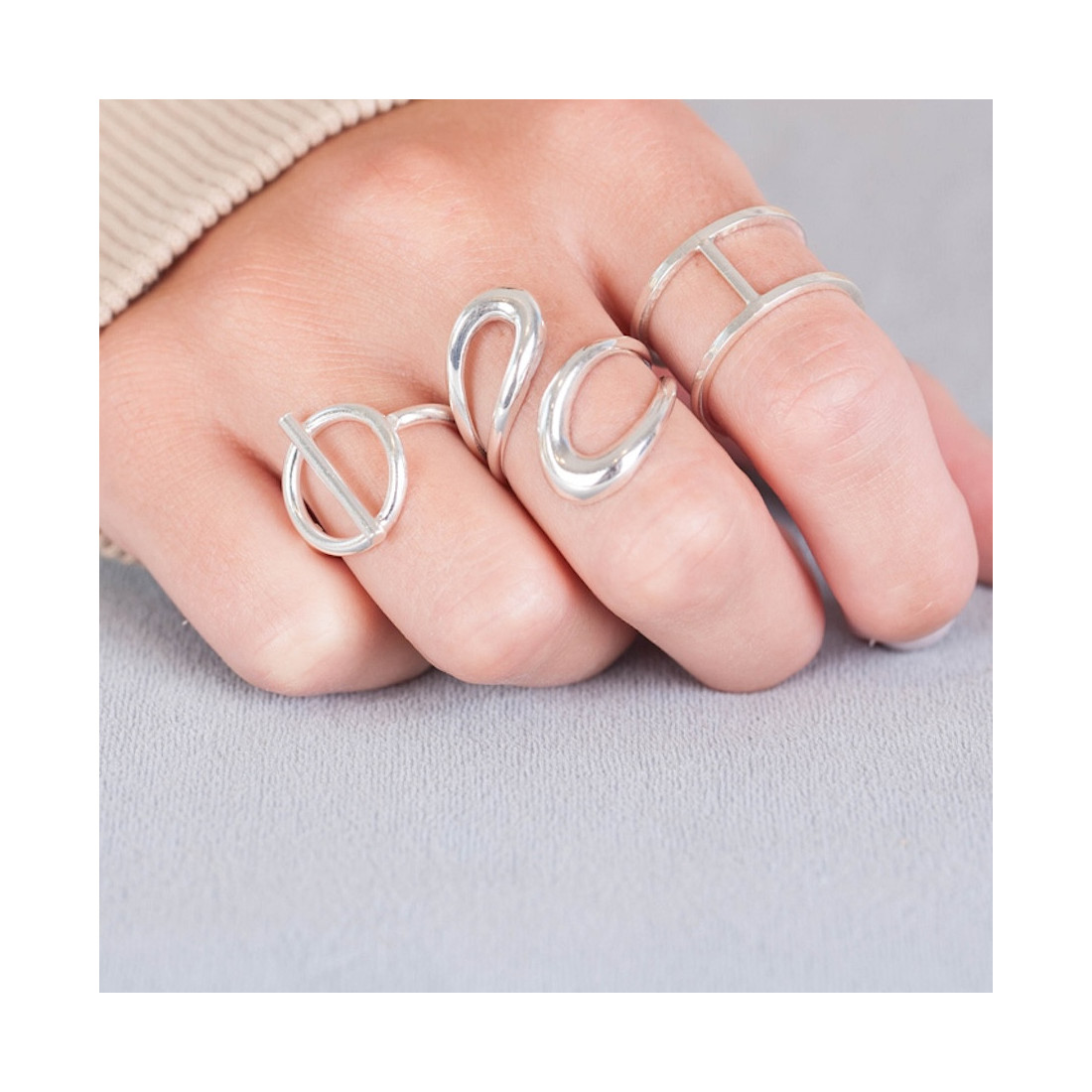 Silver ring two in one