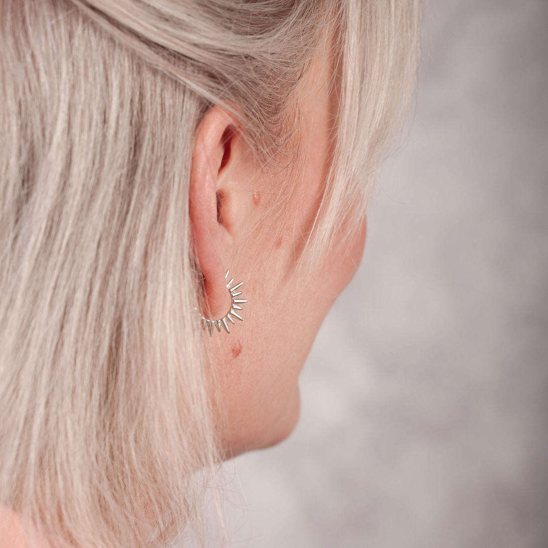 Silverörhängen creol m spikes