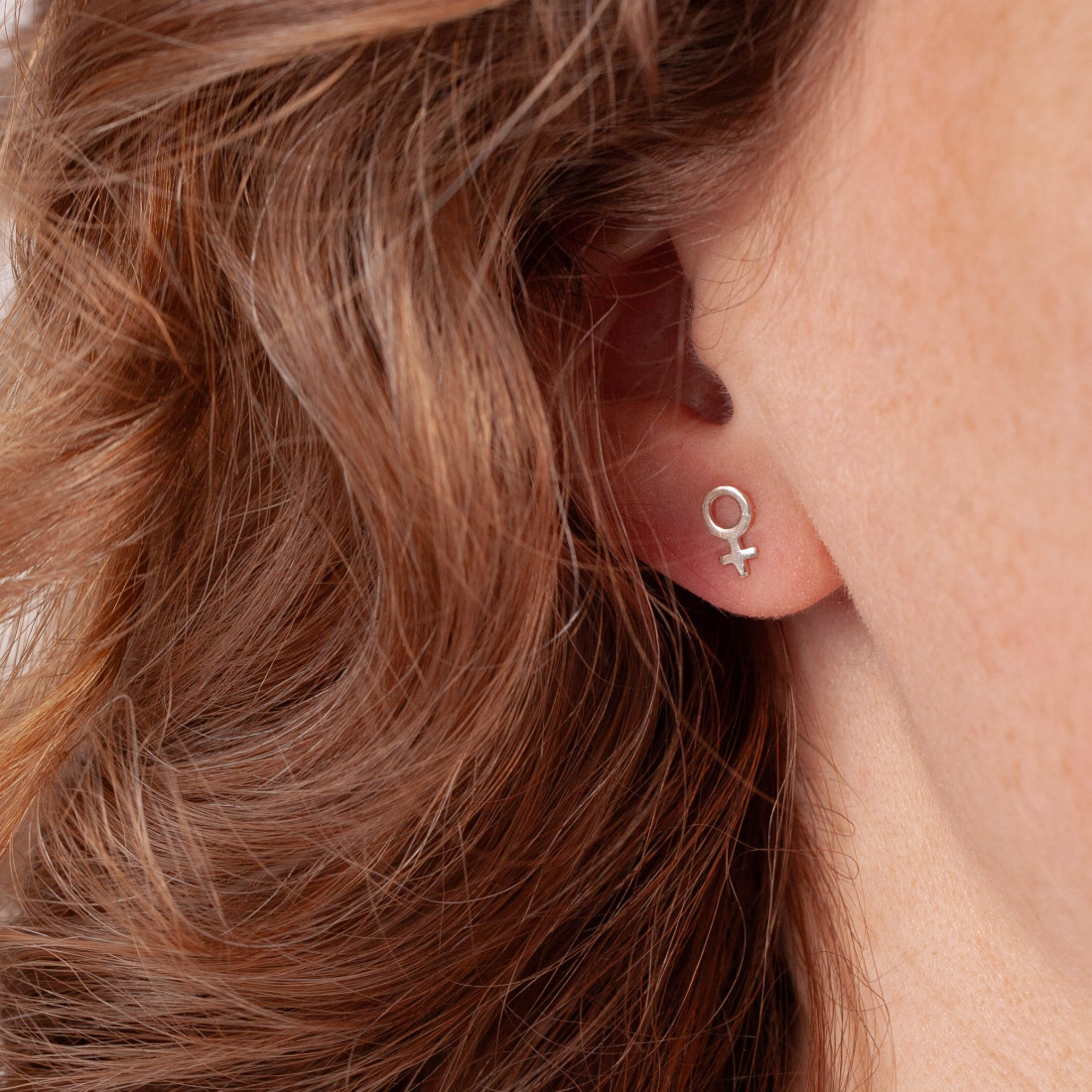 Silver earring small female