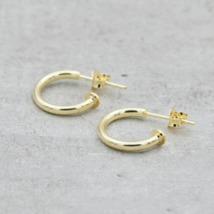 Gold earrings hoops for charms
