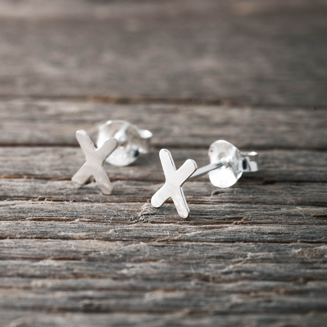 Silverörhängen litet kryss