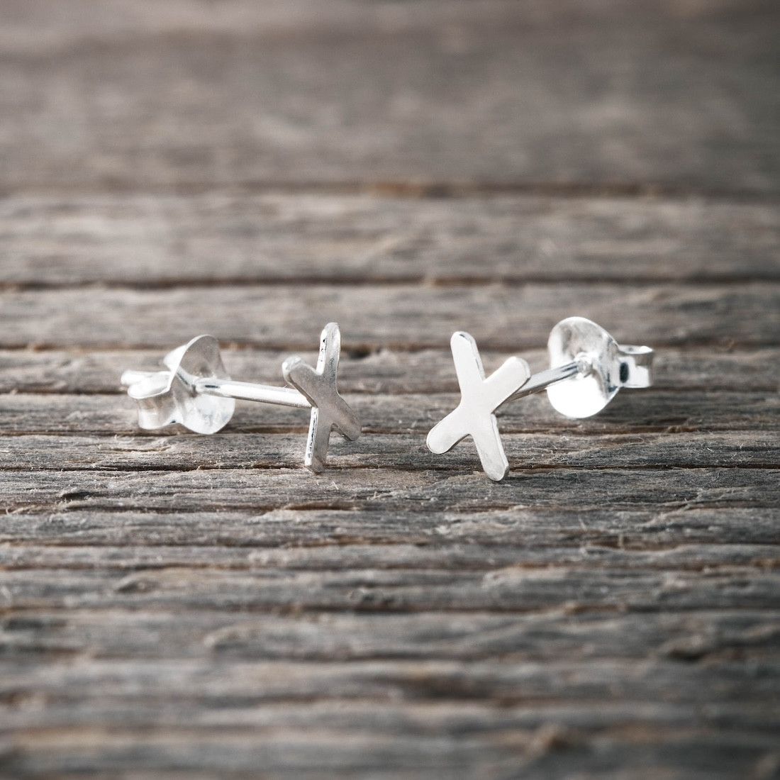 Silverörhängen litet kryss