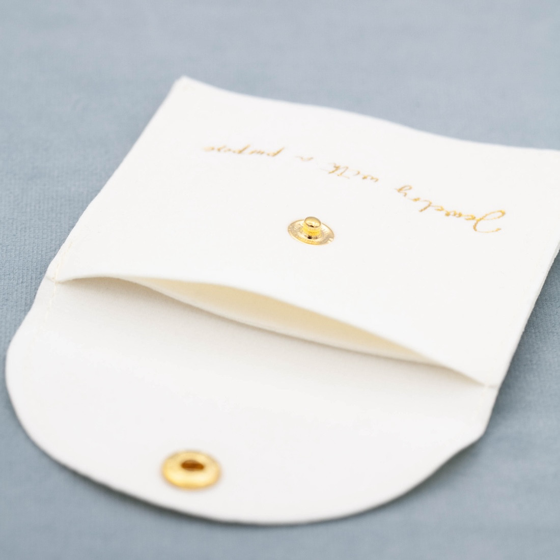 Gift pouch with snap button - By faith