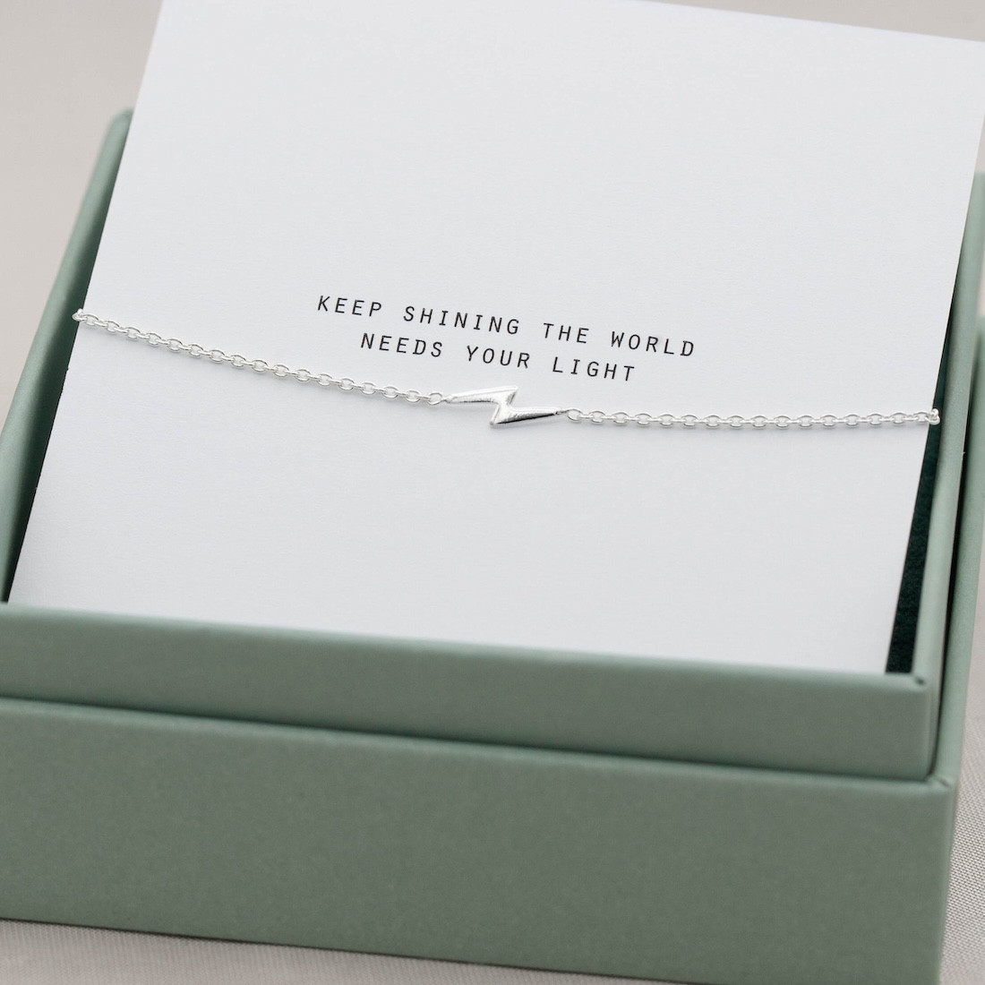 Silver bracelet lightning bolt