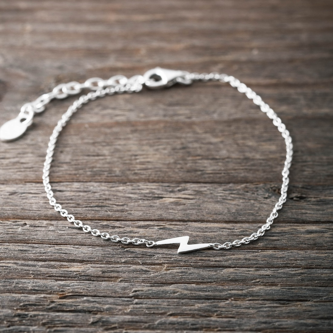 Silver bracelet lightning bolt