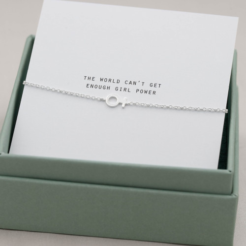 Silver bracelet small female sign