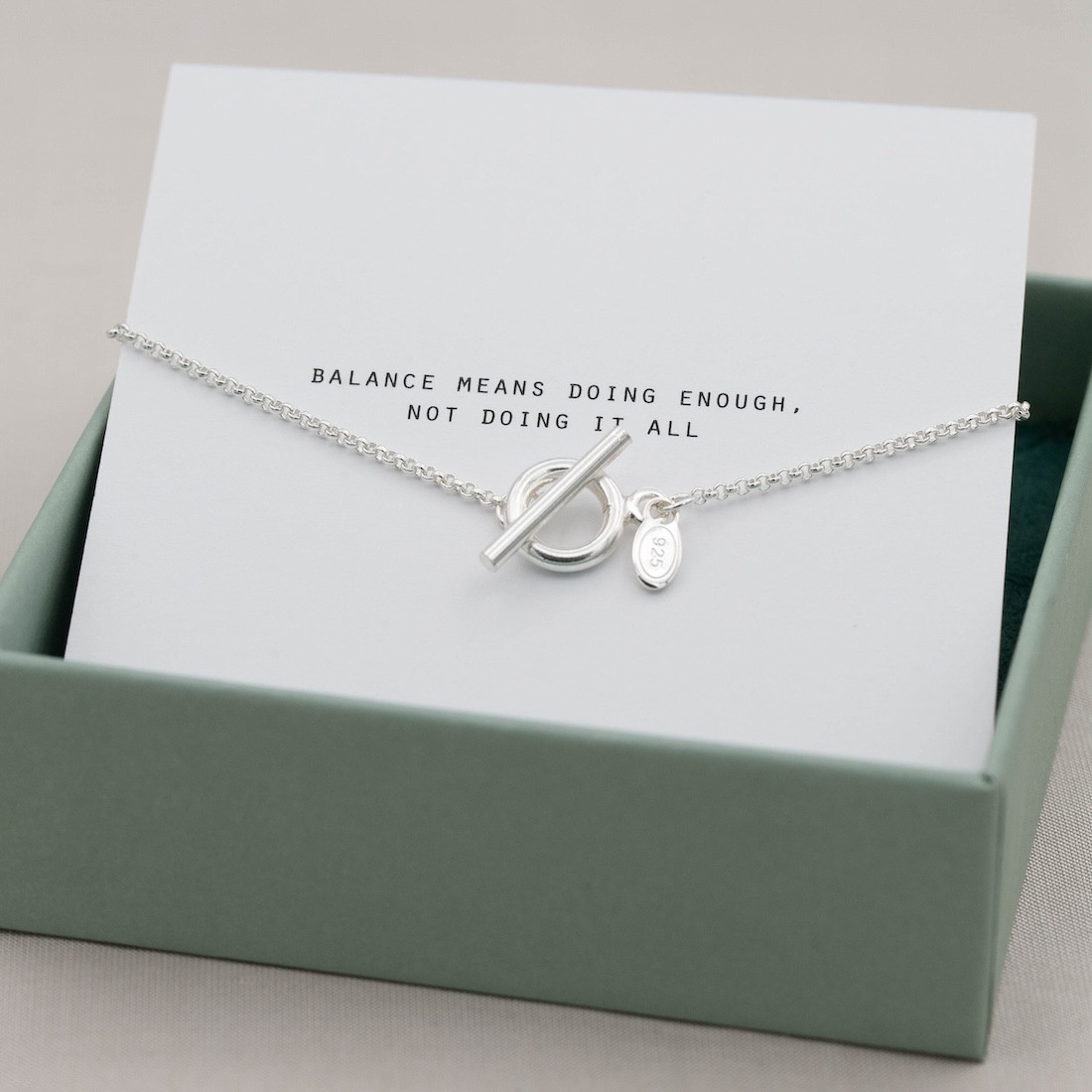 Silver bracelet small T-bar