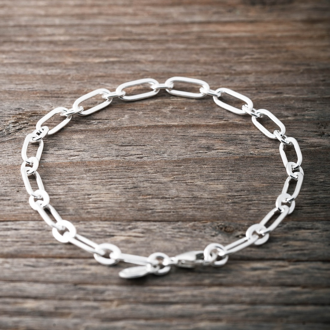 Silverarmband grov länk