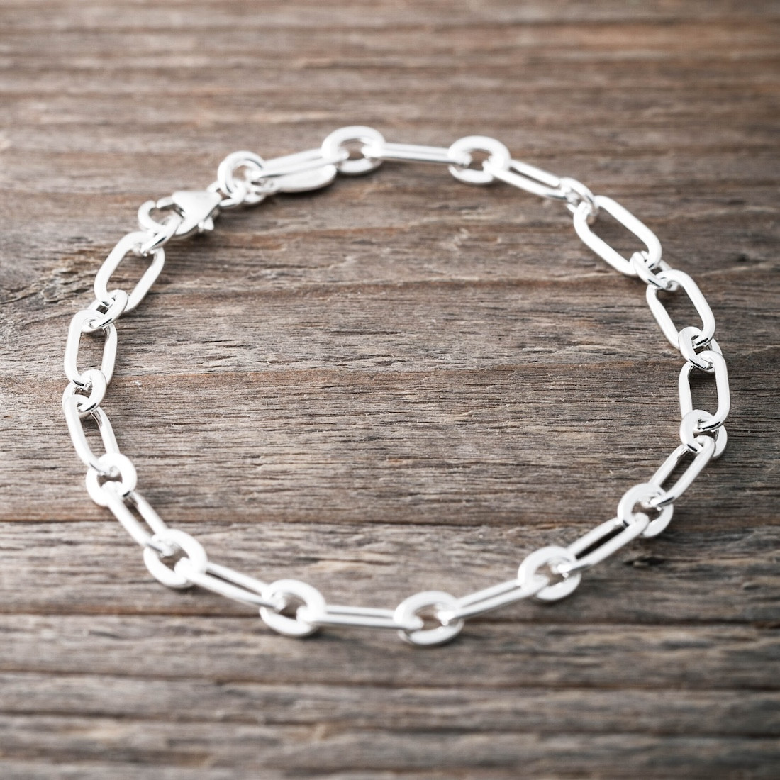 Silverarmband grov länk