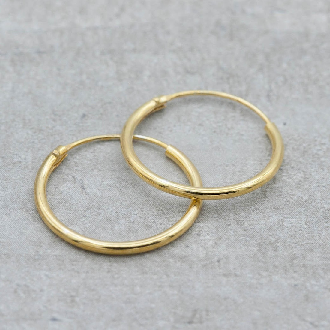 Gold earrings creole 20mm