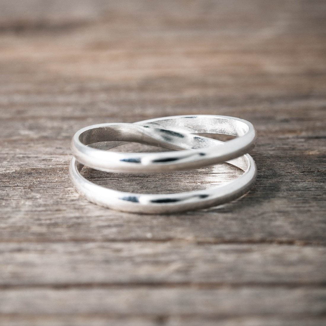Silverring kryss